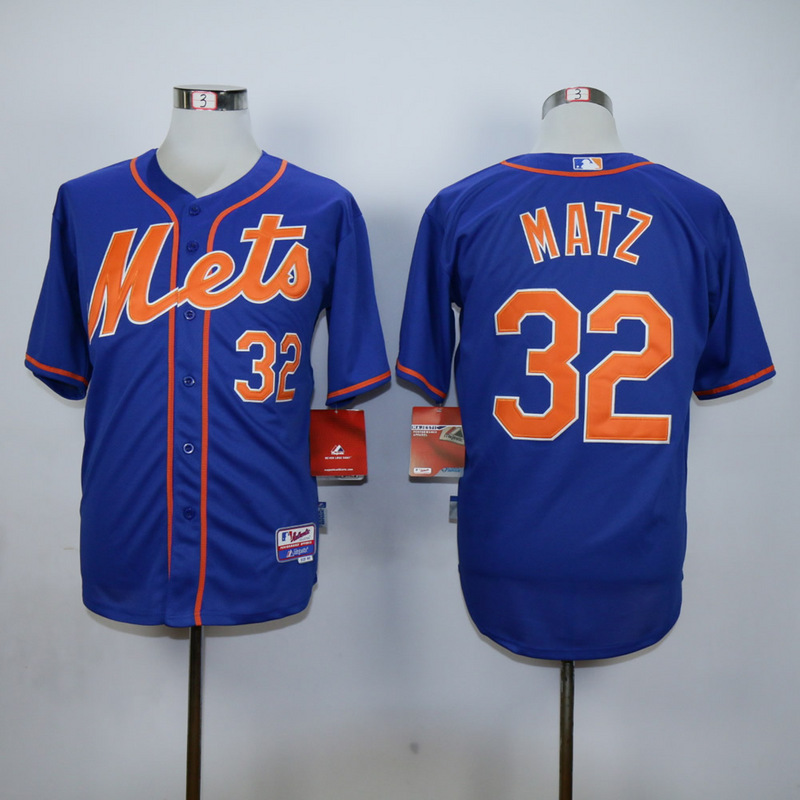 Men New York Mets 32 Matz Blue MLB Jerseys